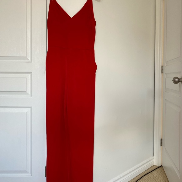 Dynamite V-Neck Wide Leg Jumpsuit - Picture 3 of 8